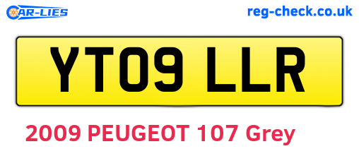 YT09LLR are the vehicle registration plates.