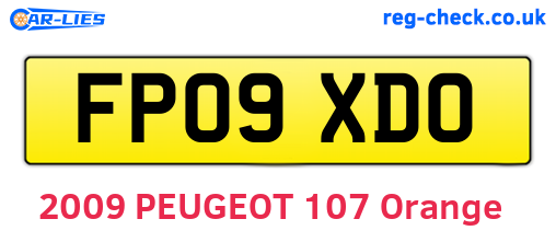 FP09XDO are the vehicle registration plates.