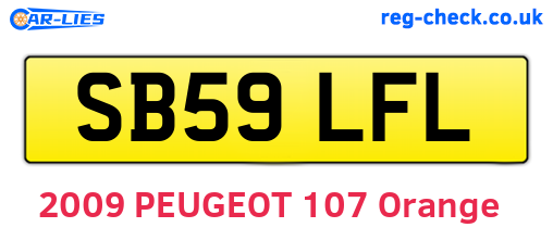 SB59LFL are the vehicle registration plates.