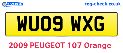 WU09WXG are the vehicle registration plates.