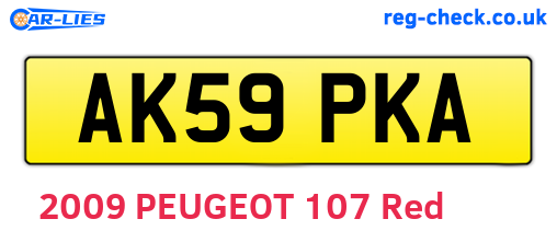AK59PKA are the vehicle registration plates.
