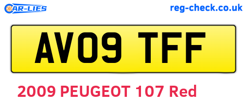 AV09TFF are the vehicle registration plates.