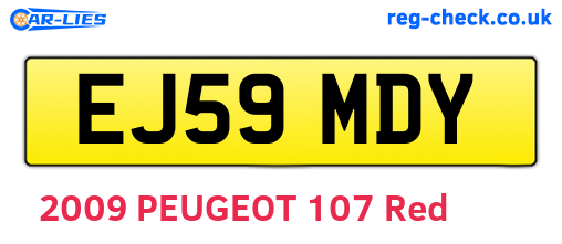 EJ59MDY are the vehicle registration plates.