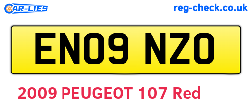 EN09NZO are the vehicle registration plates.