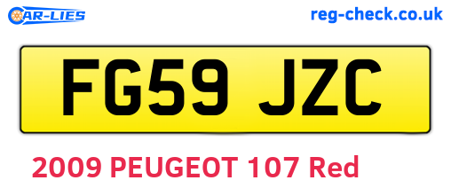 FG59JZC are the vehicle registration plates.