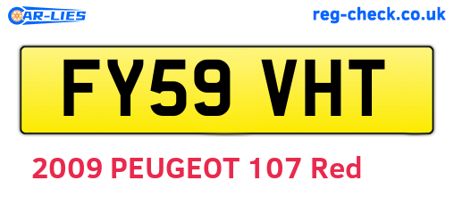 FY59VHT are the vehicle registration plates.