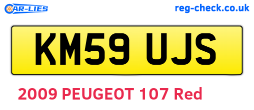 KM59UJS are the vehicle registration plates.
