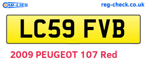LC59FVB are the vehicle registration plates.