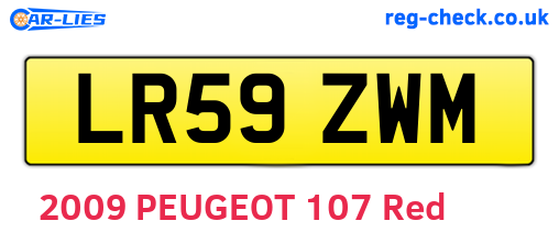 LR59ZWM are the vehicle registration plates.