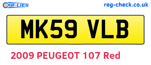 MK59VLB are the vehicle registration plates.