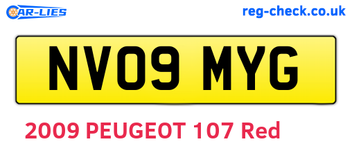 NV09MYG are the vehicle registration plates.