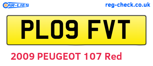 PL09FVT are the vehicle registration plates.