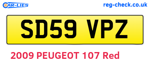 SD59VPZ are the vehicle registration plates.