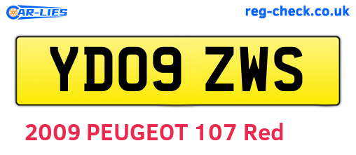 YD09ZWS are the vehicle registration plates.