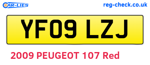 YF09LZJ are the vehicle registration plates.