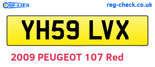 YH59LVX are the vehicle registration plates.