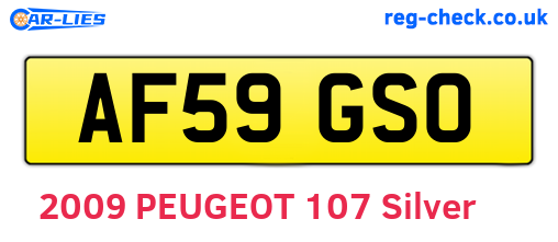 AF59GSO are the vehicle registration plates.