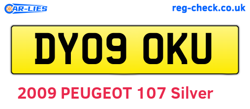 DY09OKU are the vehicle registration plates.