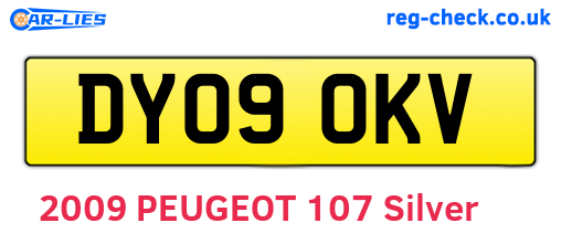 DY09OKV are the vehicle registration plates.