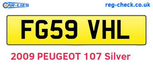 FG59VHL are the vehicle registration plates.