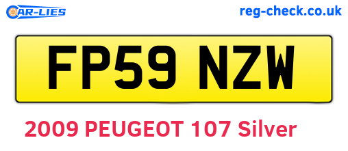 FP59NZW are the vehicle registration plates.