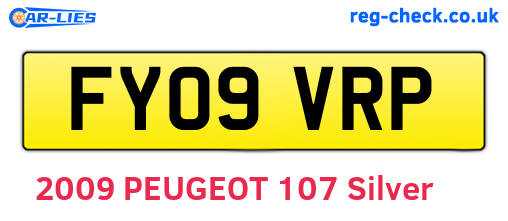 FY09VRP are the vehicle registration plates.