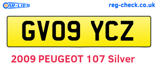 GV09YCZ are the vehicle registration plates.