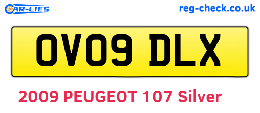 OV09DLX are the vehicle registration plates.