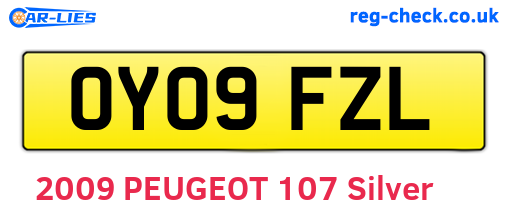 OY09FZL are the vehicle registration plates.