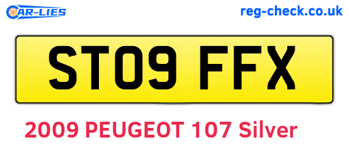 ST09FFX are the vehicle registration plates.