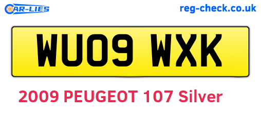 WU09WXK are the vehicle registration plates.