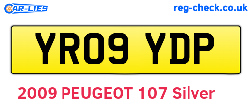 YR09YDP are the vehicle registration plates.