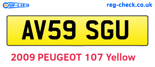 AV59SGU are the vehicle registration plates.