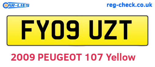 FY09UZT are the vehicle registration plates.