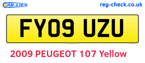 FY09UZU are the vehicle registration plates.