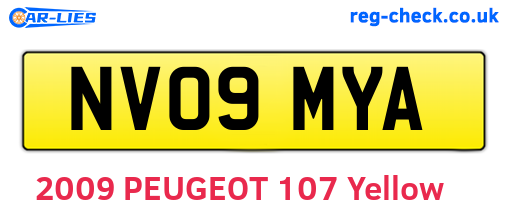NV09MYA are the vehicle registration plates.