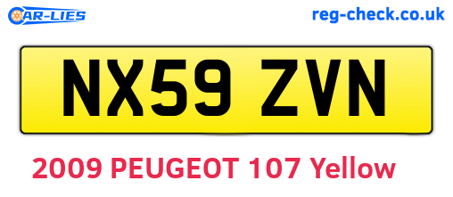 NX59ZVN are the vehicle registration plates.