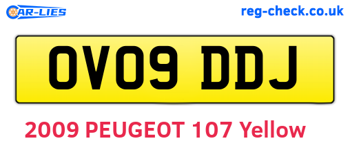 OV09DDJ are the vehicle registration plates.