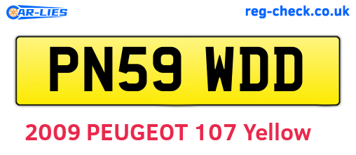 PN59WDD are the vehicle registration plates.