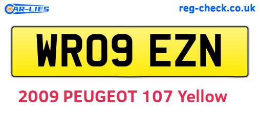 WR09EZN are the vehicle registration plates.