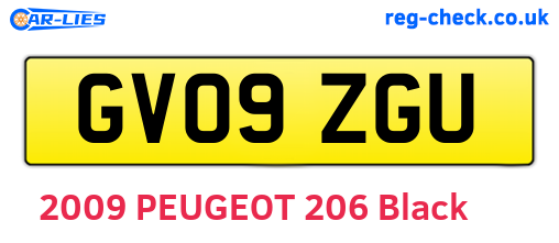 GV09ZGU are the vehicle registration plates.