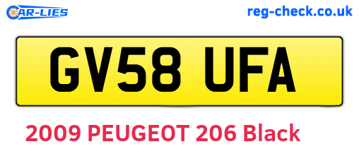GV58UFA are the vehicle registration plates.