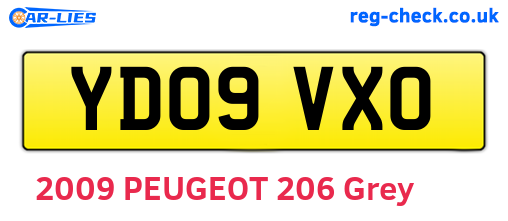 YD09VXO are the vehicle registration plates.
