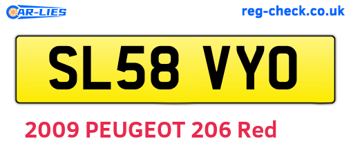 SL58VYO are the vehicle registration plates.