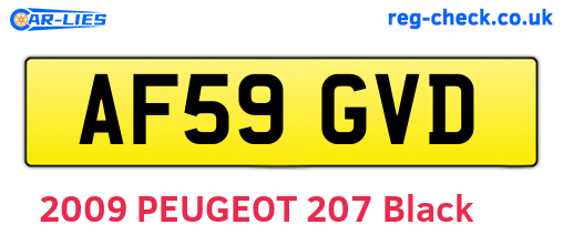 AF59GVD are the vehicle registration plates.