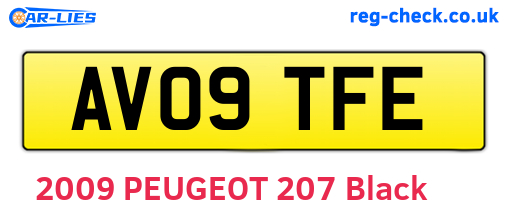 AV09TFE are the vehicle registration plates.