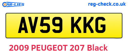 AV59KKG are the vehicle registration plates.