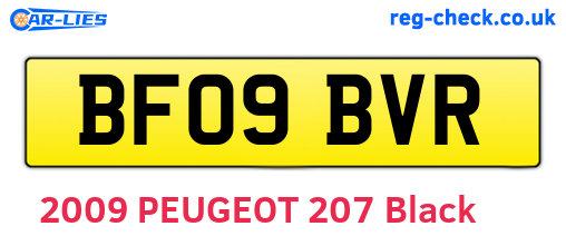 BF09BVR are the vehicle registration plates.