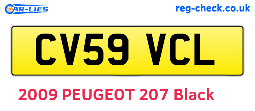 CV59VCL are the vehicle registration plates.
