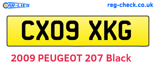 CX09XKG are the vehicle registration plates.